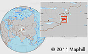 Gray Location Map of Qapqai