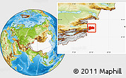Physical Location Map of Qapqai, highlighted country