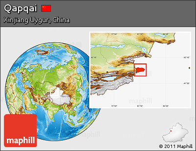 Physical Location Map of Qapqai, highlighted parent region