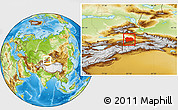 Physical Location Map of Qapqai
