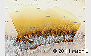 Physical Map of Qapqai, lighten