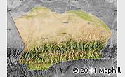 Satellite Map of Qapqai, desaturated
