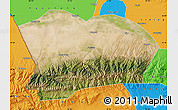 Satellite Map of Qapqai, political outside