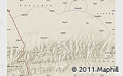 Shaded Relief Map of Qapqai