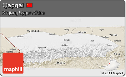 Classic Style Panoramic Map of Qapqai