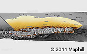 Physical Panoramic Map of Qapqai, darken, desaturated