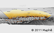 Physical Panoramic Map of Qapqai, desaturated