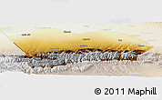 Physical Panoramic Map of Qapqai, lighten