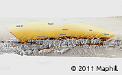 Physical Panoramic Map of Qapqai, lighten, semi-desaturated