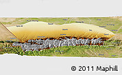 Physical Panoramic Map of Qapqai, satellite outside