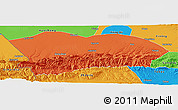 Political Panoramic Map of Qapqai