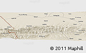 Shaded Relief Panoramic Map of Qapqai