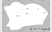 Gray Simple Map of Qapqai, cropped outside