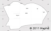 Silver Style Simple Map of Qapqai, cropped outside