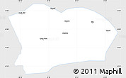 Silver Style Simple Map of Qapqai, single color outside