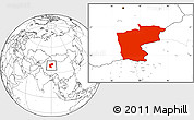 Blank Location Map of Ruoqiang