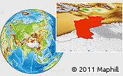 Physical Location Map of Ruoqiang