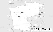 Silver Style Simple Map of Ruoqiang