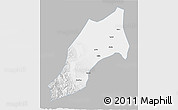 Gray 3D Map of Shache, single color outside