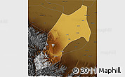 Physical 3D Map of Shache, darken