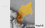 Physical 3D Map of Shache, desaturated