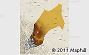 Physical 3D Map of Shache, shaded relief outside