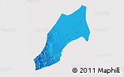 Political 3D Map of Shache, cropped outside