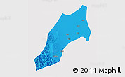 Political 3D Map of Shache, single color outside