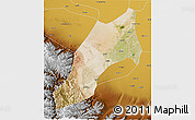 Satellite 3D Map of Shache, physical outside