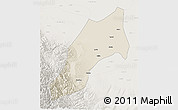 Shaded Relief 3D Map of Shache, lighten