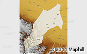 Shaded Relief 3D Map of Shache, physical outside