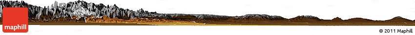 Physical Horizon Map of Shache, darken