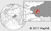 Blank Location Map of Shache, highlighted country, highlighted parent region