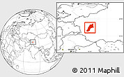 Blank Location Map of Shache
