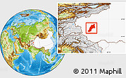 Physical Location Map of Shache, highlighted country