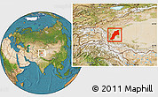Satellite Location Map of Shache