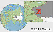 Savanna Style Location Map of Shache, highlighted country, highlighted parent region