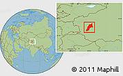 Savanna Style Location Map of Shache