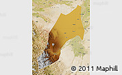 Physical Map of Shache, satellite outside