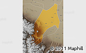 Physical Map of Shache, semi-desaturated