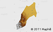 Physical Map of Shache, single color outside