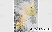 Satellite Map of Shache, desaturated