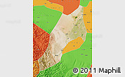 Satellite Map of Shache, political outside