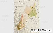 Satellite Map of Shache, shaded relief outside