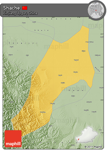 Savanna Style Map of Shache