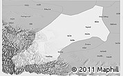 Gray Panoramic Map of Shache