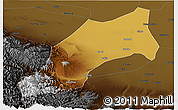 Physical Panoramic Map of Shache, darken
