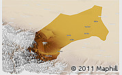 Physical Panoramic Map of Shache, lighten