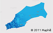Political Panoramic Map of Shache, cropped outside