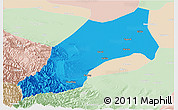 Political Panoramic Map of Shache, lighten